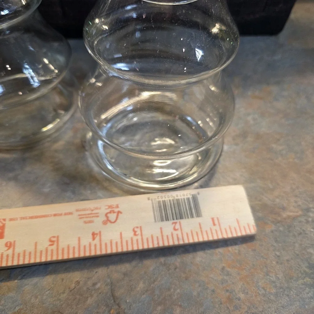 Rare Vintage Libbey Glass Crystal Creations Christmas Tree Jar Complete Set of 3